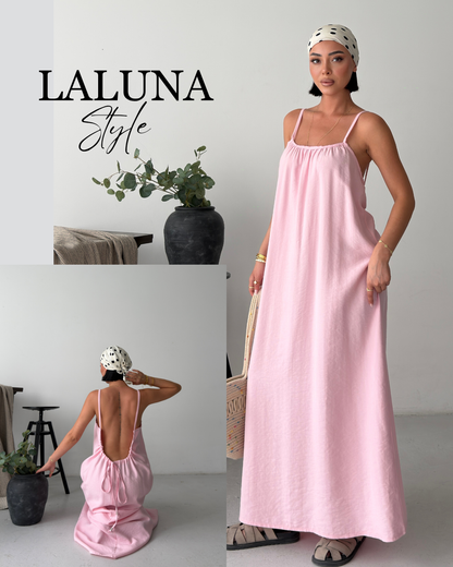 Laluna Sırt Dekolteli Elbise